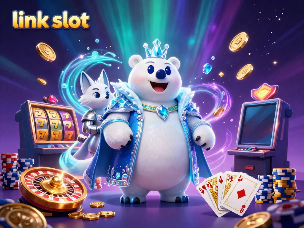Pemain beruntung mendapatkan jackpot dari mesin link slot dengan koin emas berkepul dan kartu remi