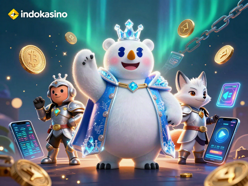 Gambarkan pengalaman bermain di indokasino dengan penggambaran berwarna-warni dari kasino digital.