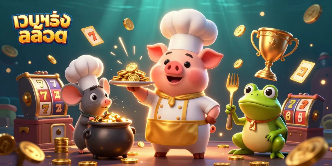 สัมผัสความตื่นเต้นของ เว็บตรงสล็อต กับหมูเชฟที่นำเสนอเหรียญทองท่ามกลางองค์ประกอบสล็อตที่มีชีวิตชีวาและความตื่นเต้นของเกม
