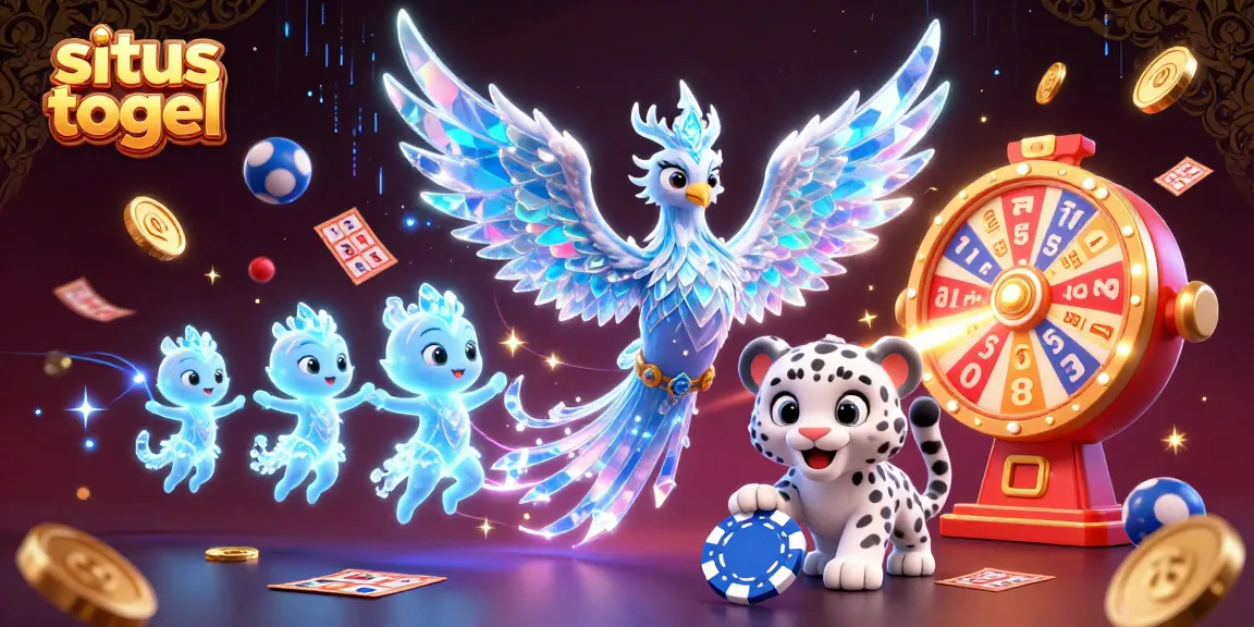Engage in exciting situs togel gameplay with a vibrant scene featuring characters and lottery elements.