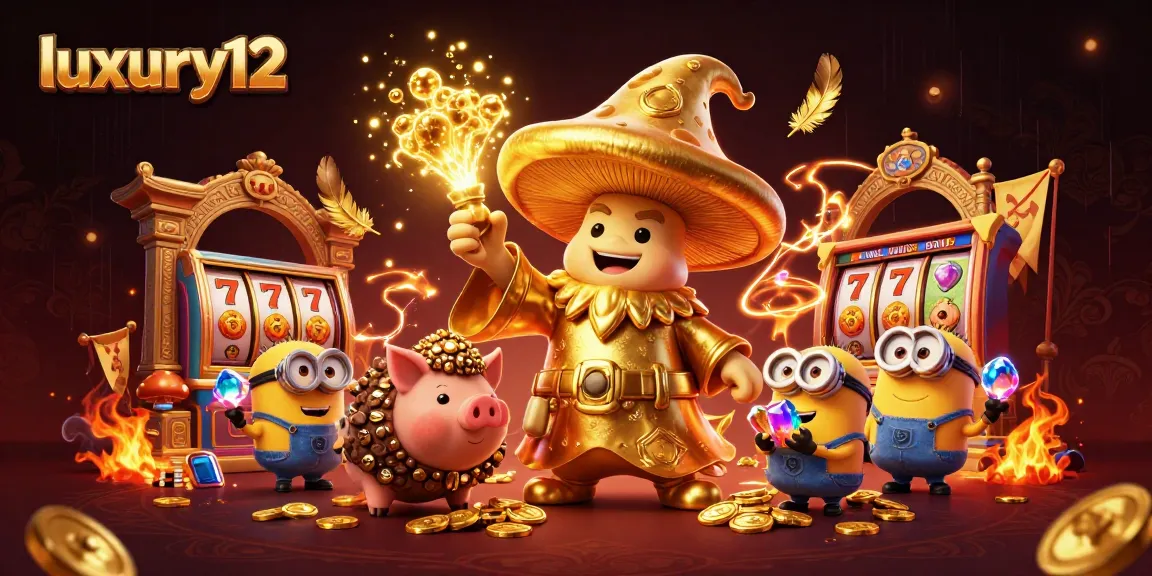 Slot kasino luxury12 yang menarik dengan karakter sihir dan harta karun dalam ilustrasi 3D yang kaya