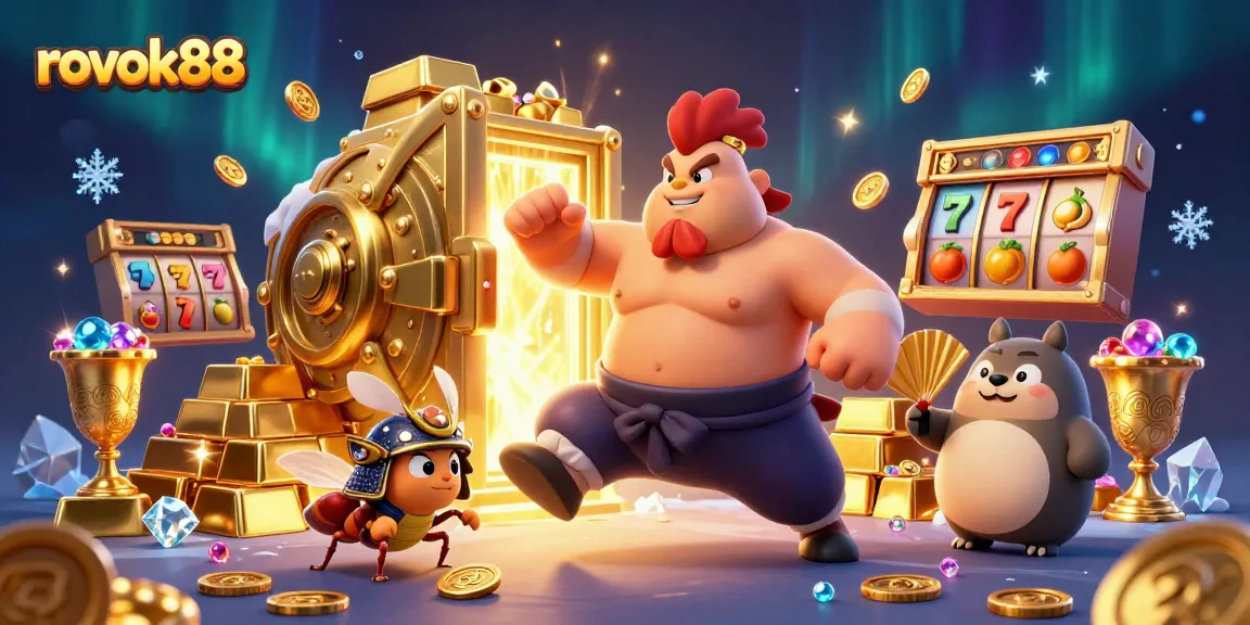 Join the thrilling action at rokok88’s vibrant casino scene featuring dynamic characters and sparkling treasures.