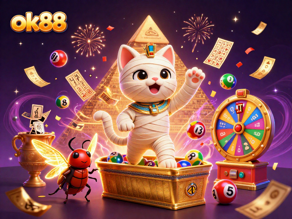 Experience the excitement of ok88 in a vibrant, dynamic casino scene filled with unique gambling elements.