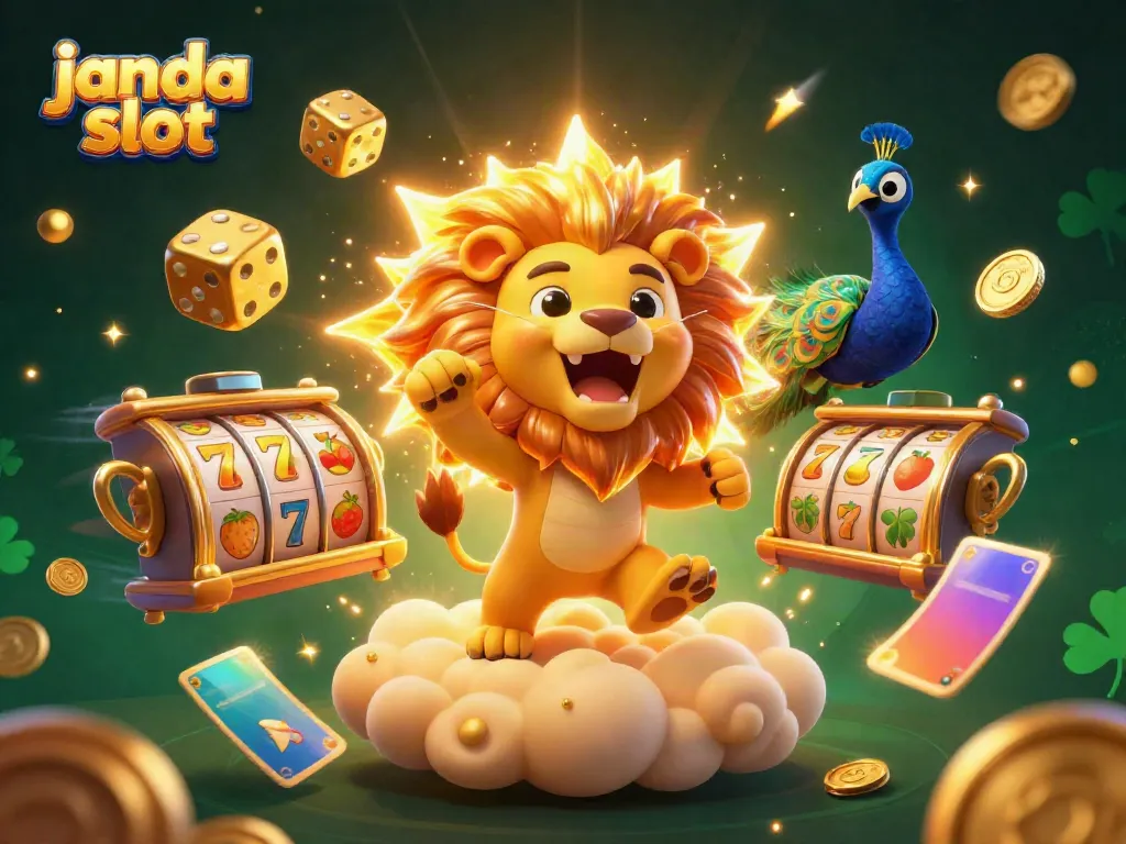 Janda slot memberikan keseruan dengan tampilan menarik dari singa surya dan elemen permainan kasino.
