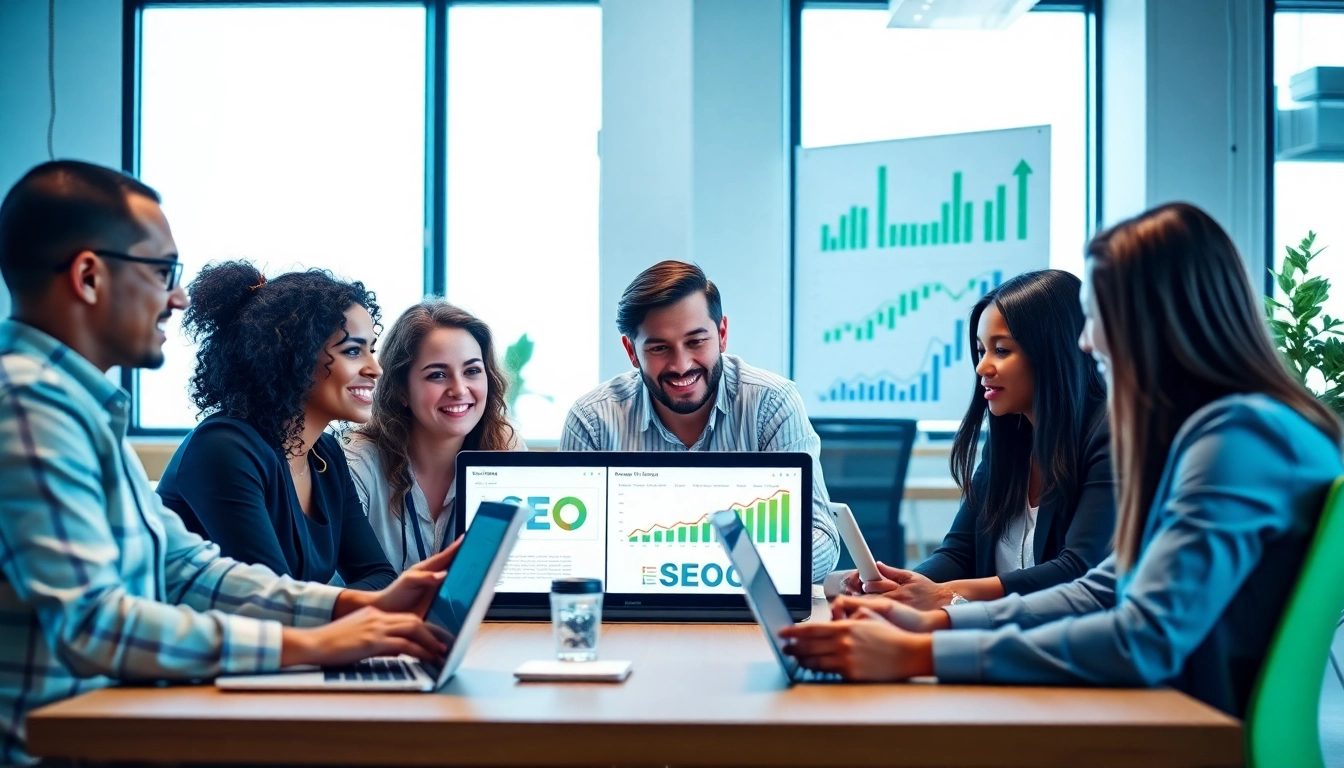 Boost your online presence with effective edmonton seo strategies in a collaborative office setting.
