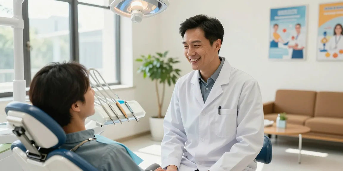 Friendly dentist in Mooresville NC providing a comfortable checkup for a patient in a welcoming dental office.