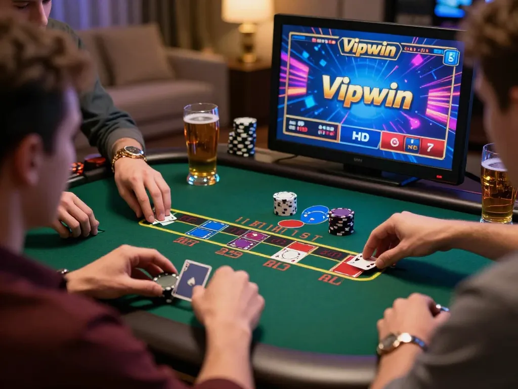 Players experience thrilling gameplay on Vipwin while strategizing their bets in a cozy home setting.