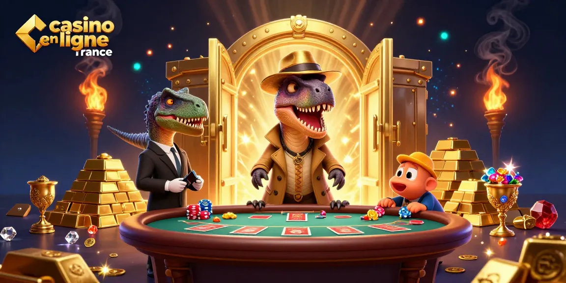 Accédez à l'univers flamboyant du casino en ligne France avec une illustration captivante.