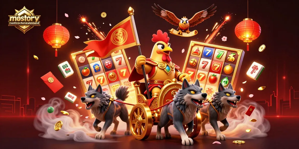 Engage with masonrycontractorstatenisland's vibrant slot reels and majestic characters in a captivating casino scene.