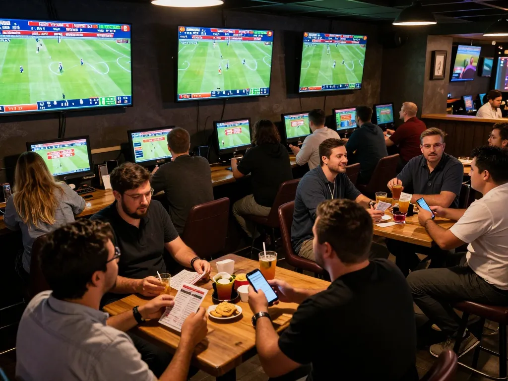 Socolive users enthusiastically placing bets while enjoying live football matches on multiple screens.