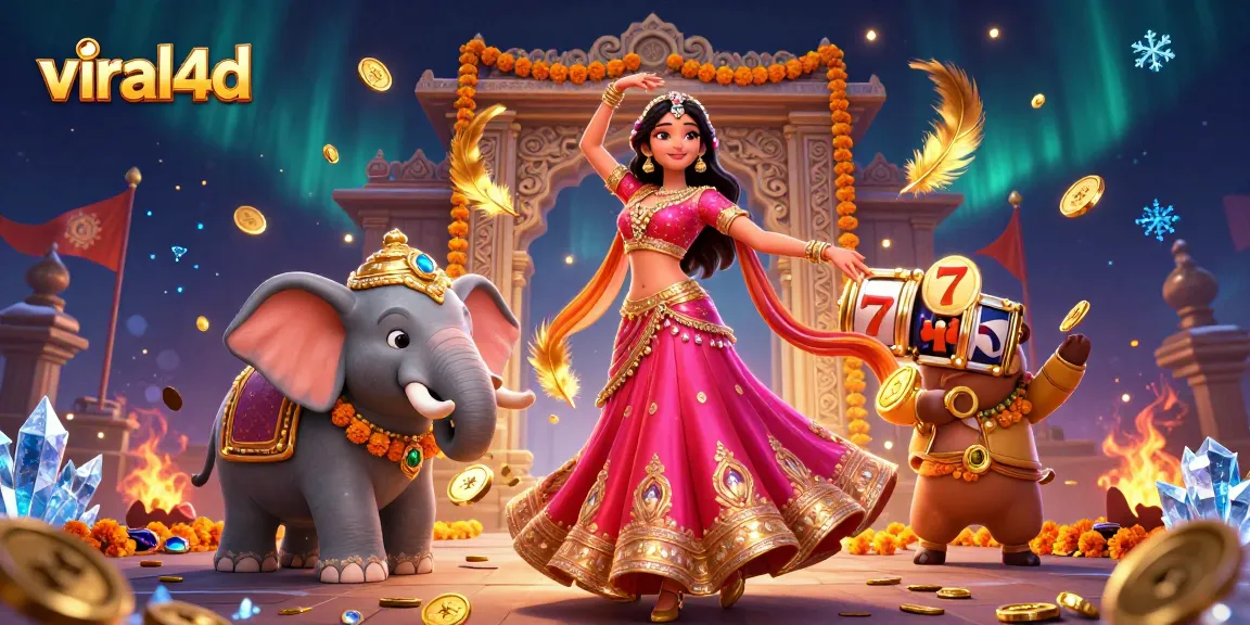 Experience thrilling gameplay with viral4d in an ultra-detailed 3D casino scene filled with slot elements and gold coins.
