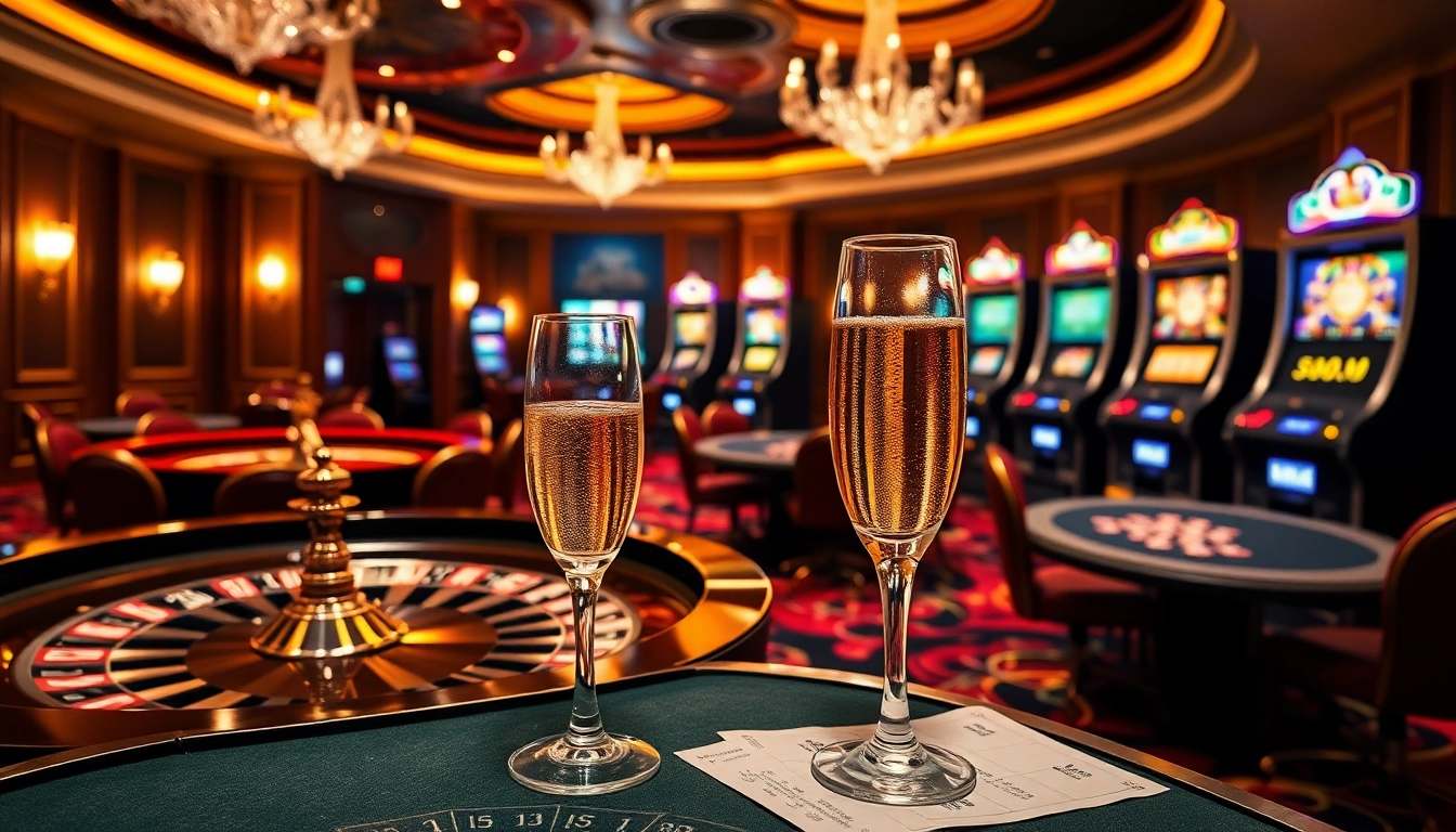Ambiance de jeu excitante mettant en avant le casino en ligne argent réel avec roulette, jetons, et interfaces de jeux en ligne.