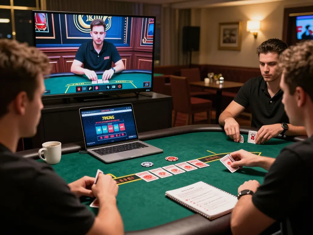 Participating in a live dealer game at 79KING online casino platform.