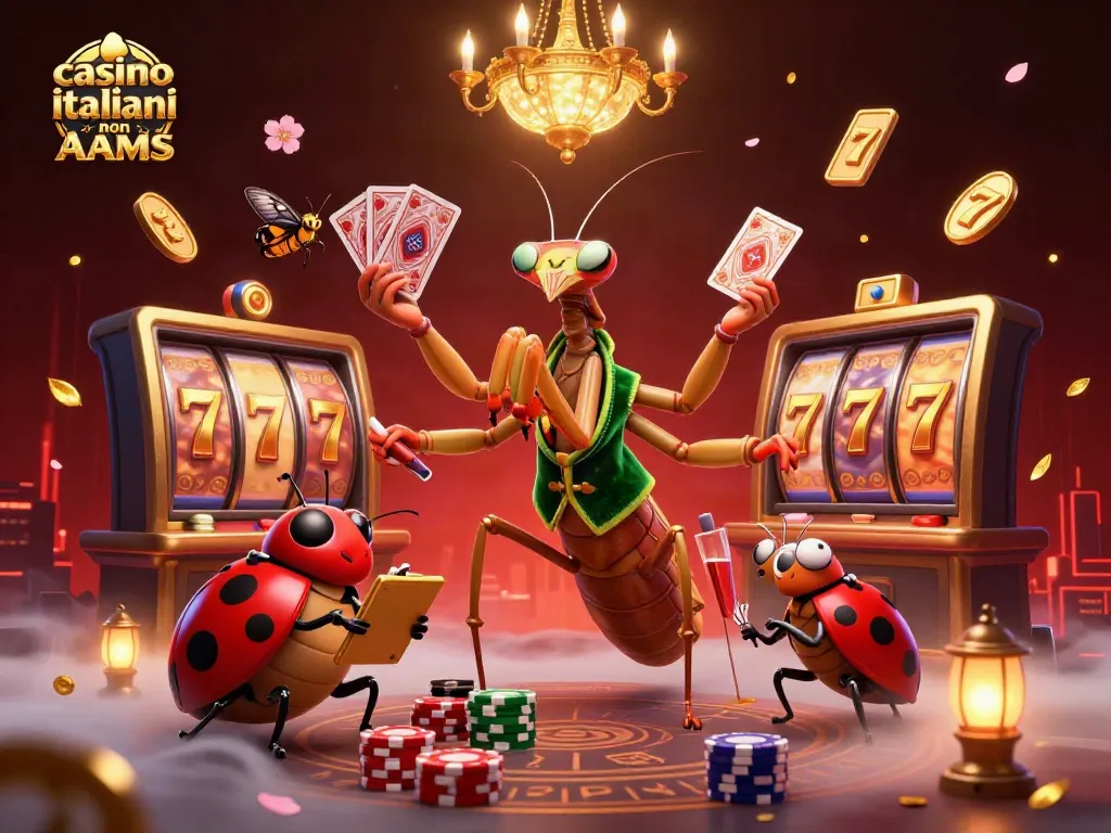 Giocare ai casino italiani non AAMS con slot lucenti e un grillo gentile, in un'atmosfera festiva
