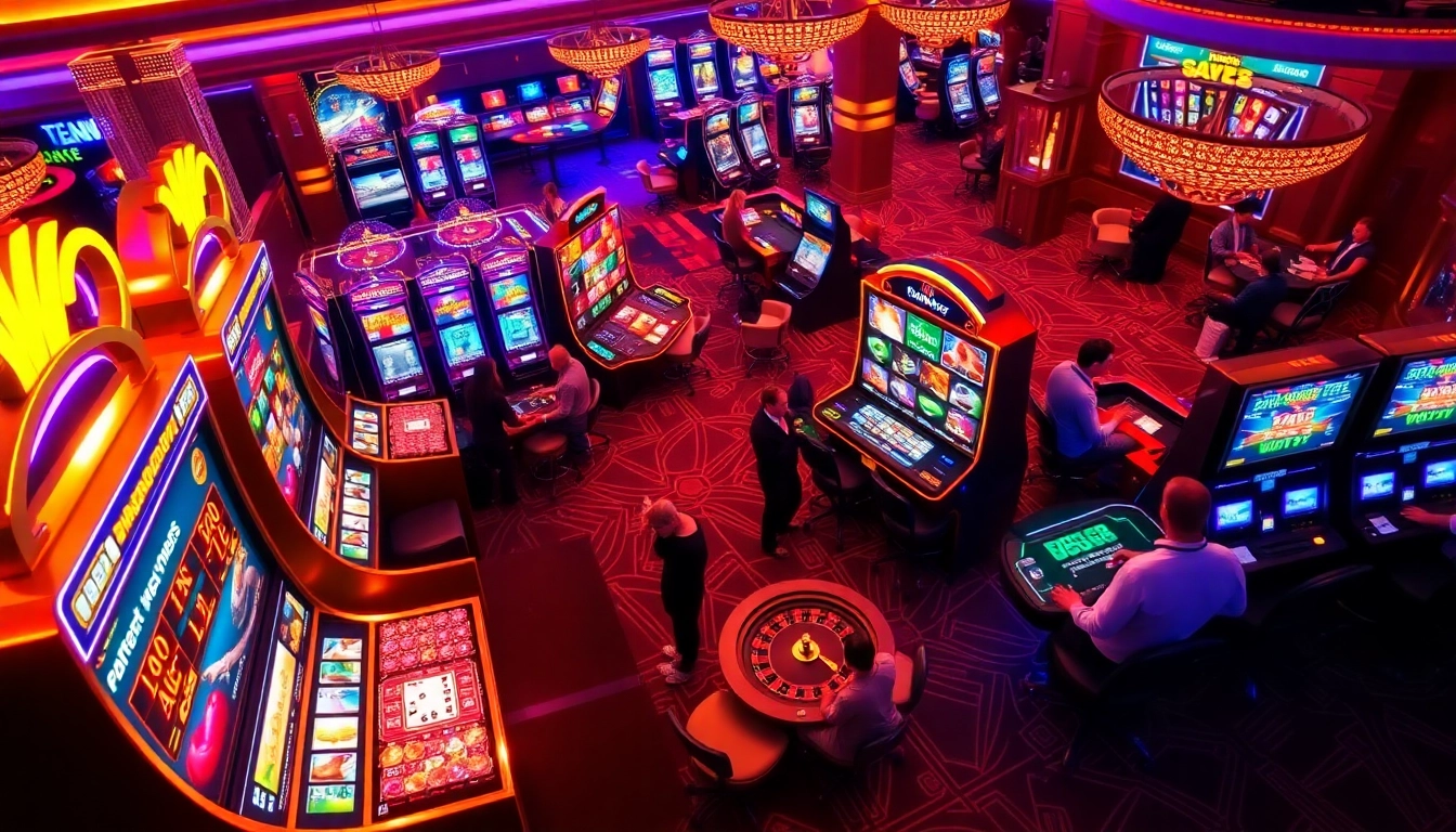 Experience the thrill of playing slot pragmatic games in an elegant casino setting with vibrant machines and exciting gameplay.