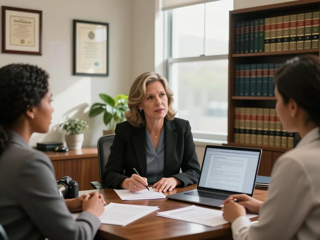 Consultation with Houston Personal Injury Attorney Sue E. West, highlighting professional legal support.