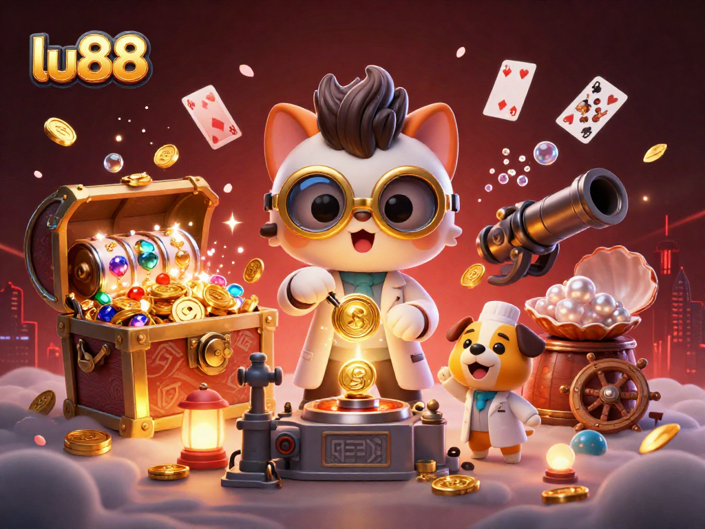 Experience the thrill of winning at lu88 with exciting casino games and vibrant illustrations.