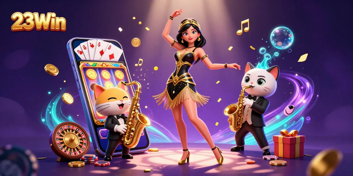 Win big with 23Win's exciting gaming experience featuring vibrant casino elements and dynamic visuals.