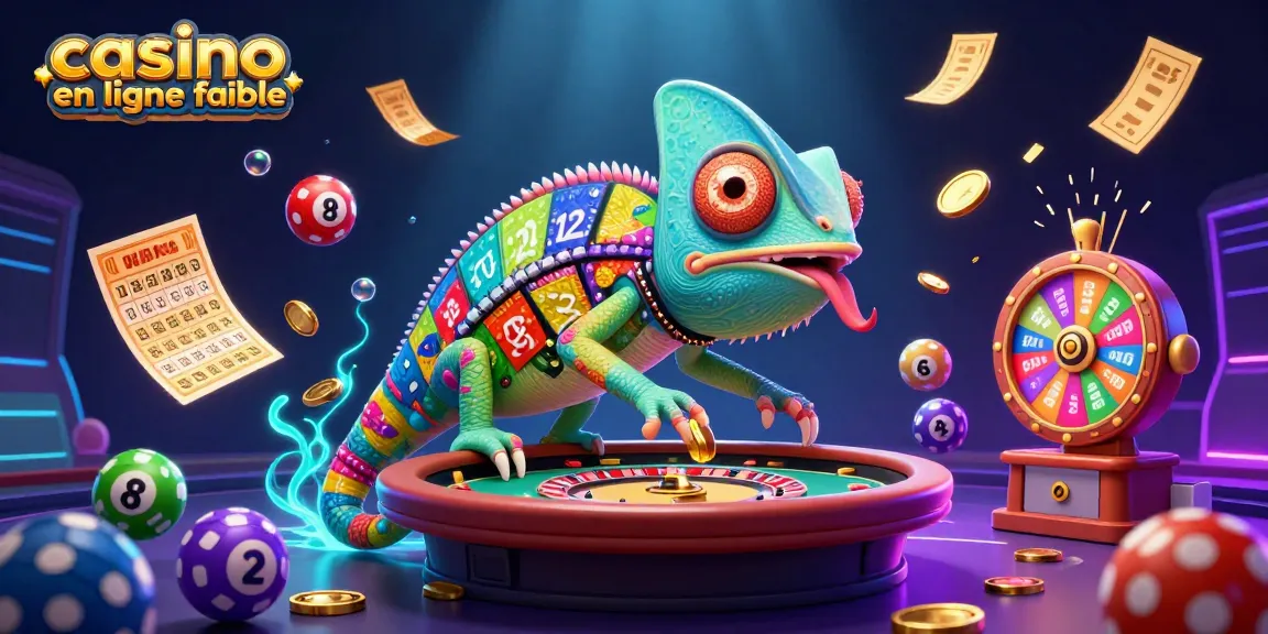 Profitez d'une expérience de jeu avec casino en ligne fiable illustrée par un caméléon coloré.