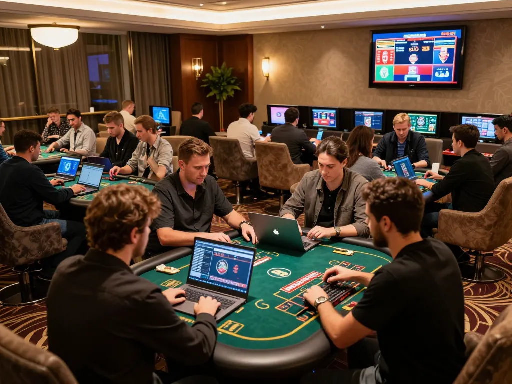 Players enjoying live dealer games at dn88 online casino, creating a vibrant gaming atmosphere