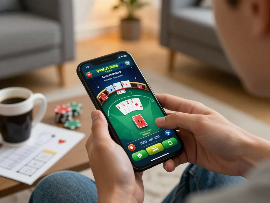 Engaging online gaming session on mobile app featuring poker interface for 88clbgo