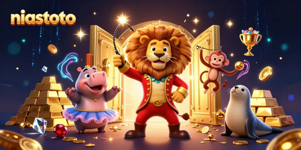 Experience the thrilling excitement of niastoto with engaging 3D casino characters and vivid game elements.
