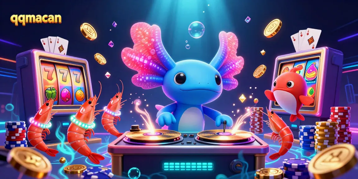 Experience thrilling gameplay at qqmacan with lively slot machine action, vibrant characters, and exciting casino elements.