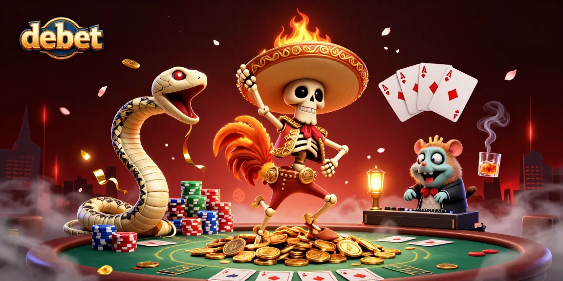 Engage in the exciting world of debet-themed gaming with vibrant characters and casino elements.
