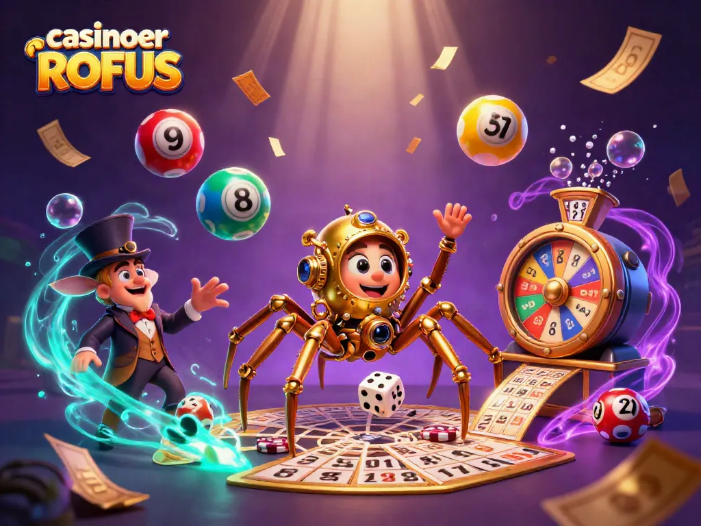 Engage with casinoer uden ROFUS through dynamic lottery elements and a playful steampunk spider.