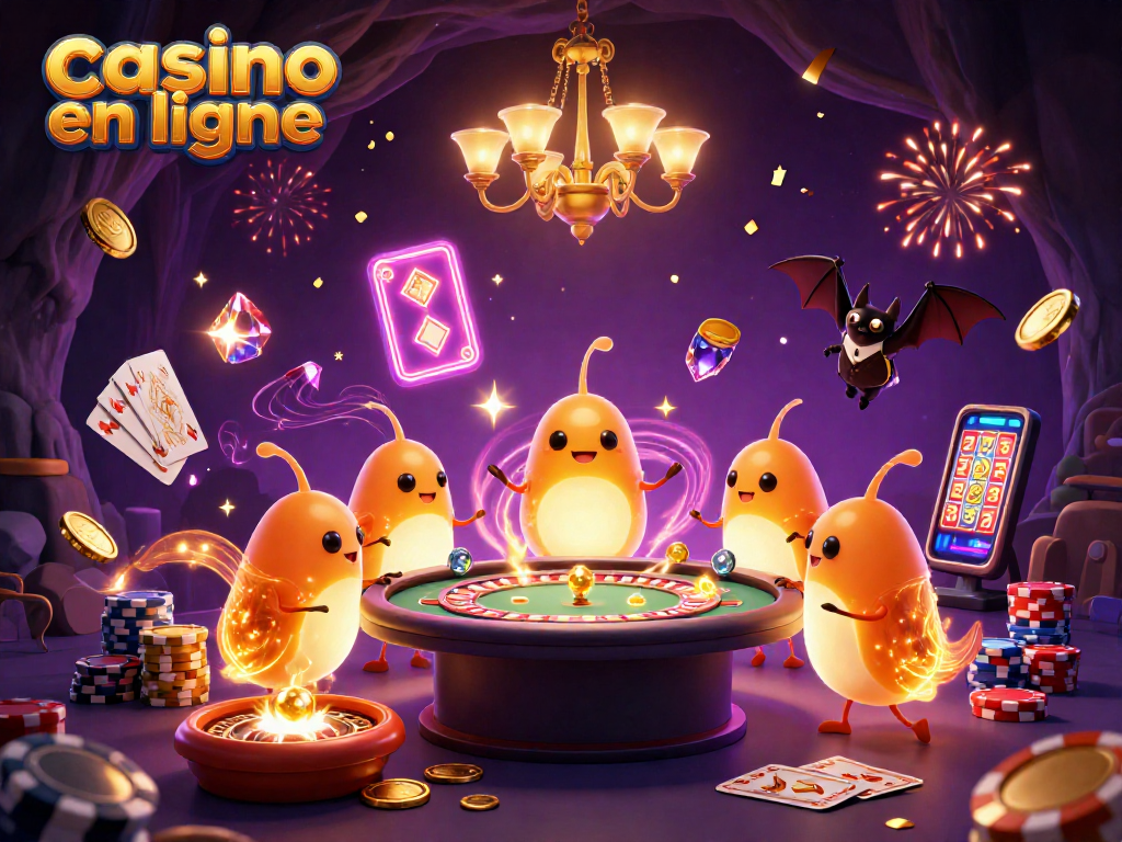 Jouez avec les meilleurs jeux de casino en ligne dans une ambiance lumineuse et festive.