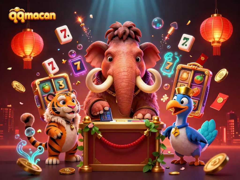 Engage with qqmacan's vibrant casino scene featuring unique characters and exciting gaming elements.