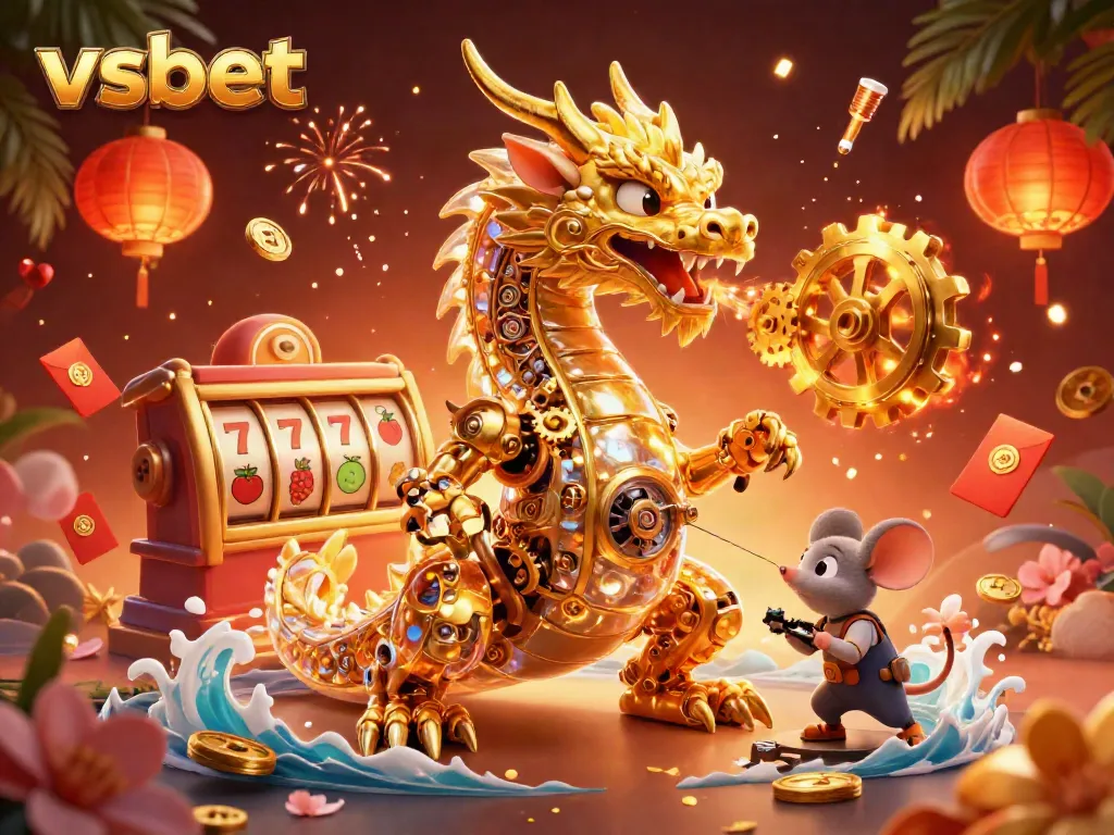 Play exciting games with vsbet featuring a dynamic dragon and engaging gaming elements.