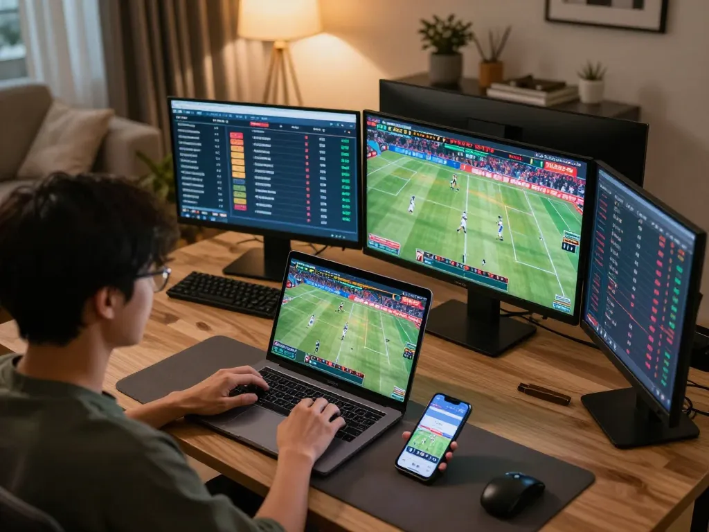 Engaging sports betting experience with Xoilac TV and live match interfaces.