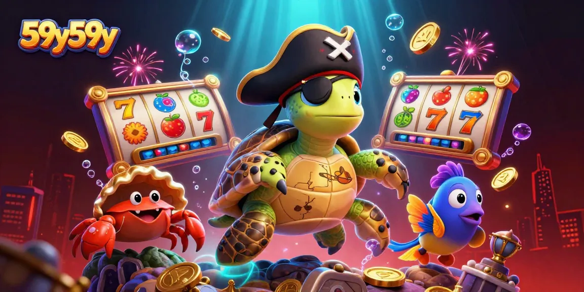Atraia jackpots emocionantes com 59y59y em uma ilustração animada e vibrante cheia de elementos de caça-níqueis.