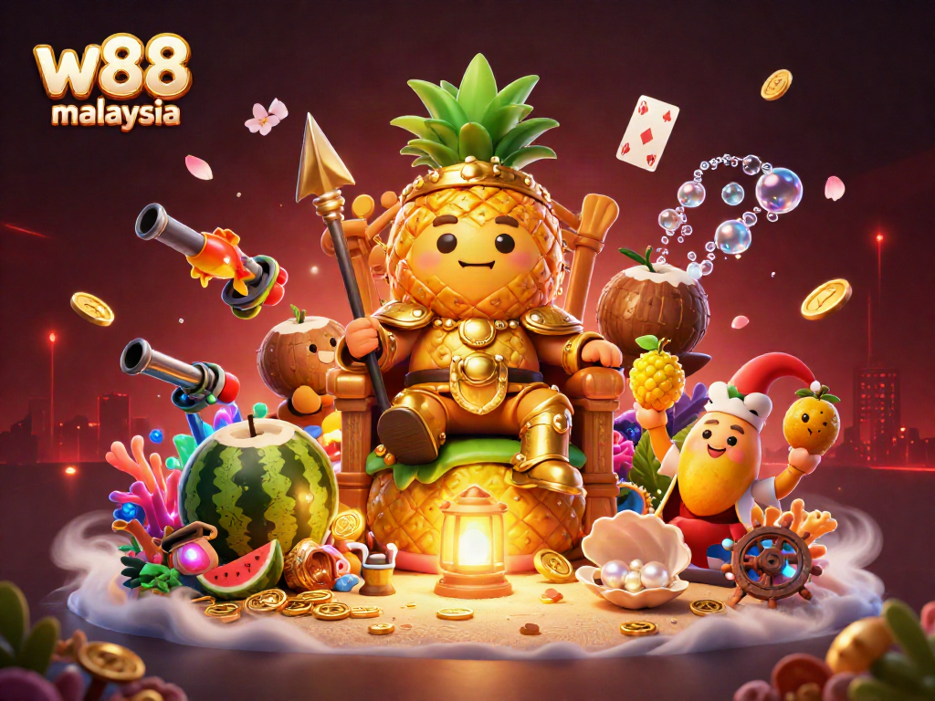 Experience thrilling gameplay at w88 malaysia with vibrant casino characters and exciting treasures.