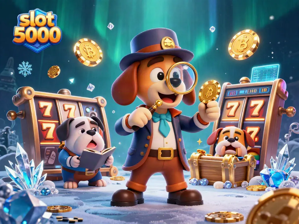Engage in slot 5000 adventures with friendly detective characters uncovering casino treasures and crypto elements.