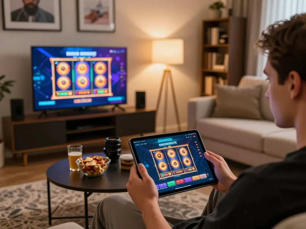 Engaging with the 8xbet app on a tablet for thrilling online gaming experiences