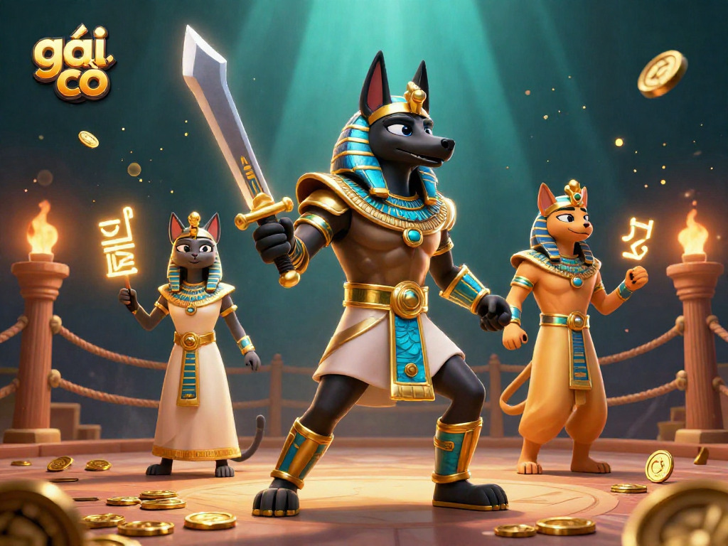 Hình ảnh gái gọi thêm khả năng chiến thắng với anubis và bastet trong sòng bạc.