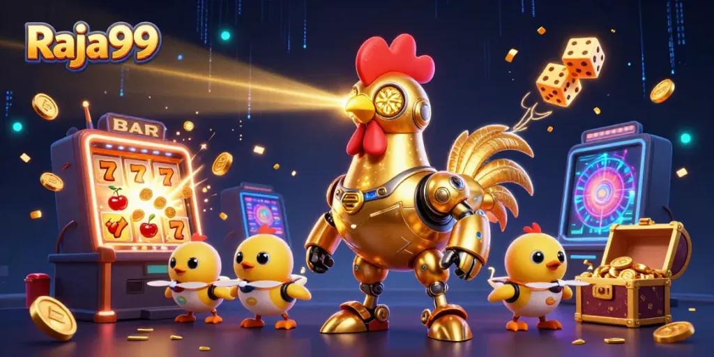 Raja99 menawarkan permainan judi dengan pengalaman luar biasa melalui robot ayam emas futuristik.