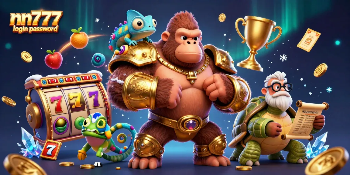 Engage with exciting games and access your nn777 login password with ease in this captivating casino scene.