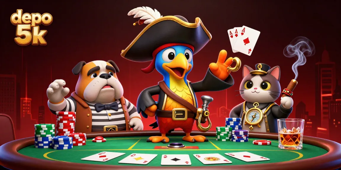 Engage in thrilling poker adventures with depo 5k as vibrant characters lead the action.