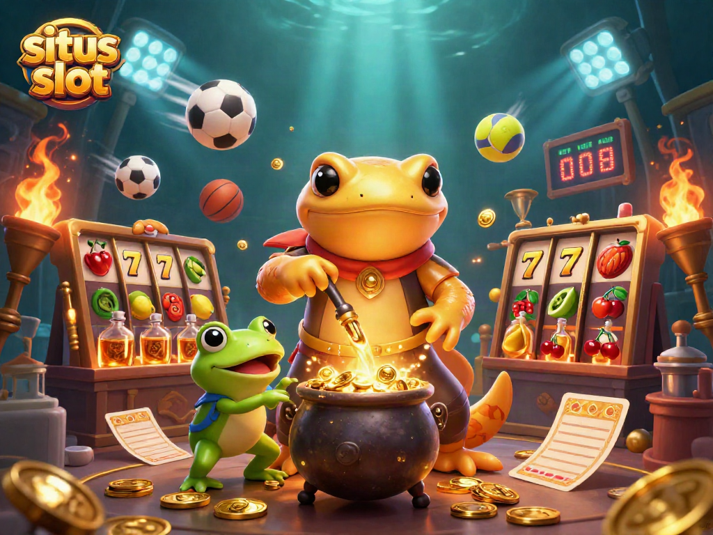 Engage with situs slot adventures as the golden salamander turns metals to coins amidst dynamic casino elements.