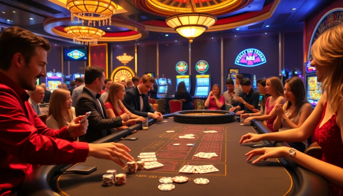 Players enjoying a thrilling game at kkwin's luxurious casino table.