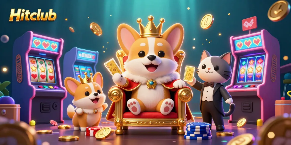 Experience the thrilling world of Hitclub as vibrant 3D casino characters engage in exciting gaming action.