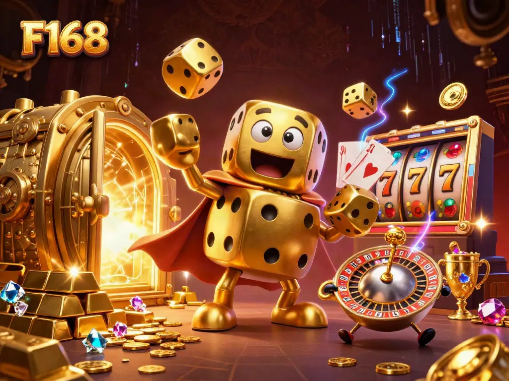 Experience F168's thrilling casino games with vibrant graphics and dynamic casino elements.