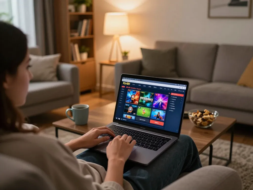 Engaging in online casino gaming on Fly88 select from a cozy home environment