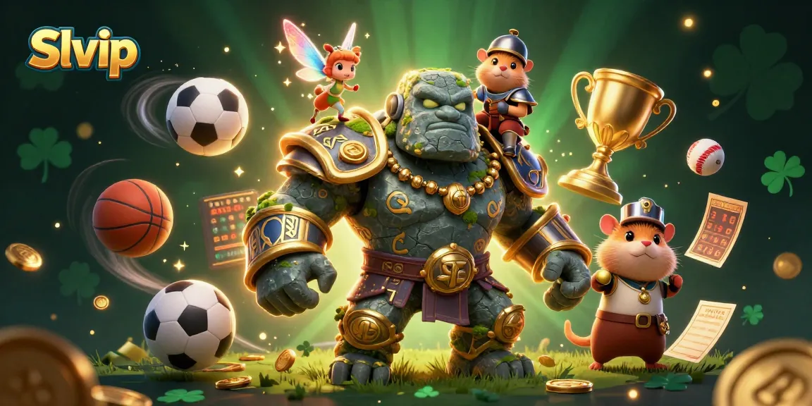 Experience thrilling gameplay with Slvip's top games in a vibrant casino illustration featuring dynamic elements.