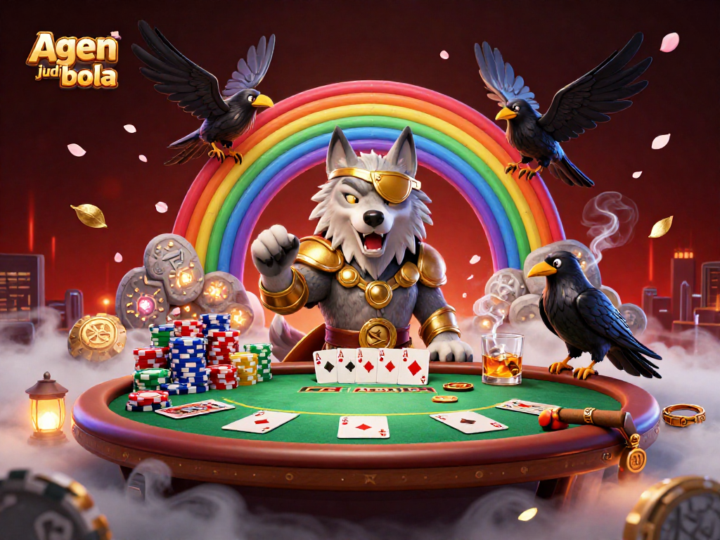 Engage in thrilling agen judi bola action with our vibrant illustration of sports betting elements.