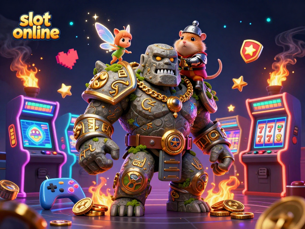 Experience thrilling slot online adventures with dynamic 3D characters and vibrant casino elements.
