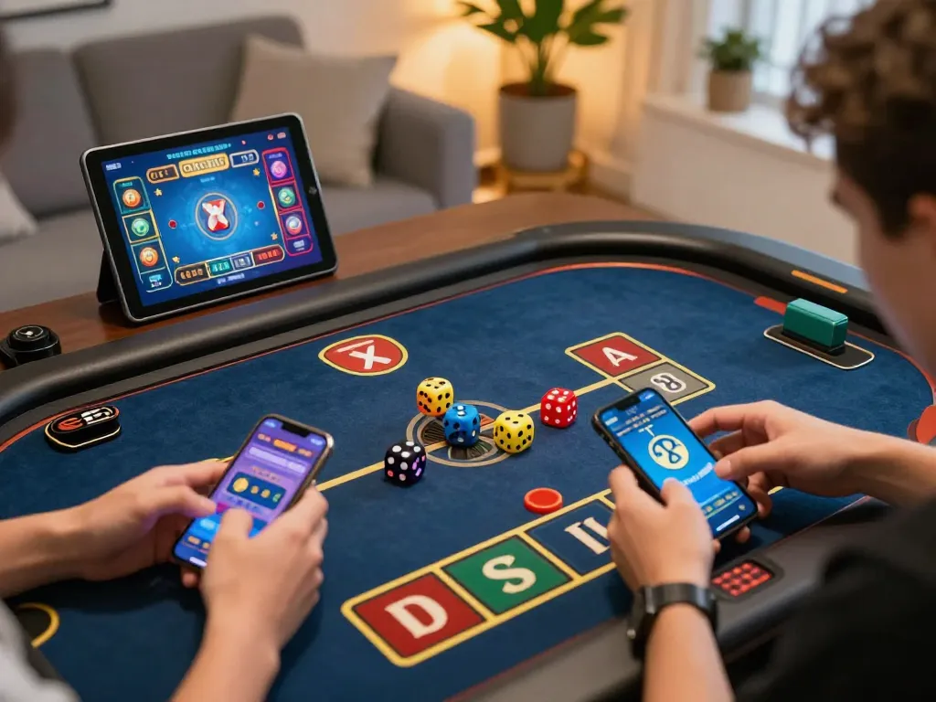 Tài Xỉu game action with vibrant dice rolling and player placing bets online